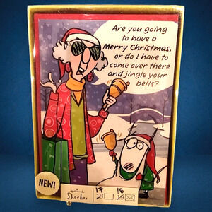 Vintage Hallmark Shoebox Maxine Crabby Holidays! 17 Christmas Cards 18 Envelopes